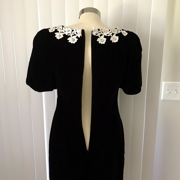 Vintage Cachet by Bari Protas Dress lace & pearls - Picture 4 of 8